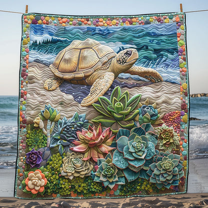 Succulent Sea Turtle WP2008054CL Quilt