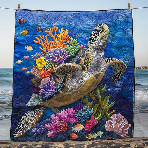 Turtle Coral Island WP2108043CL Quilt