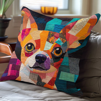 Chihuahua Portrait Patchwork WP0108035CL Quilt Pillow Case