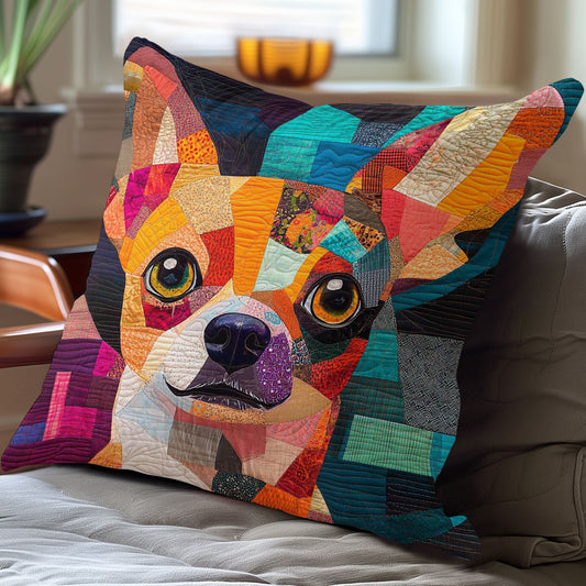 Chihuahua Portrait Patchwork WP0108035CL Quilt Pillow Case