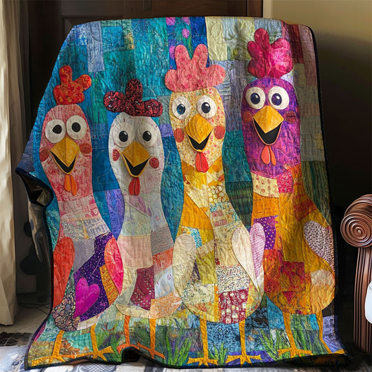 Family Farm Chicken WP0108007CL Quilt