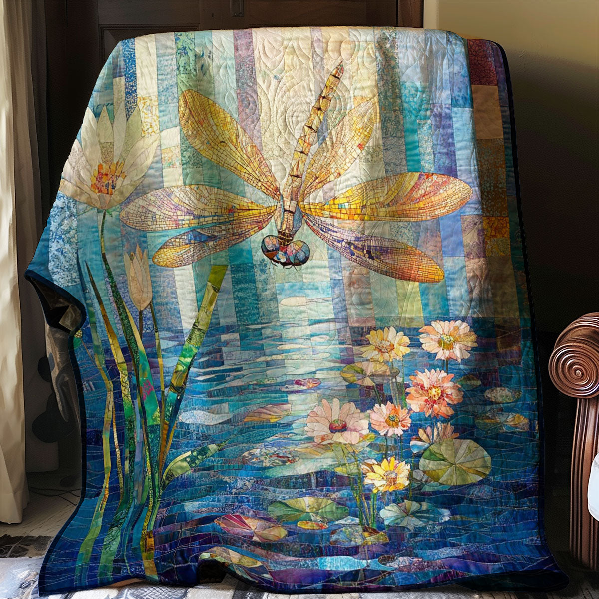 Flower Lake Dragonflies WP0108002CL Quilt