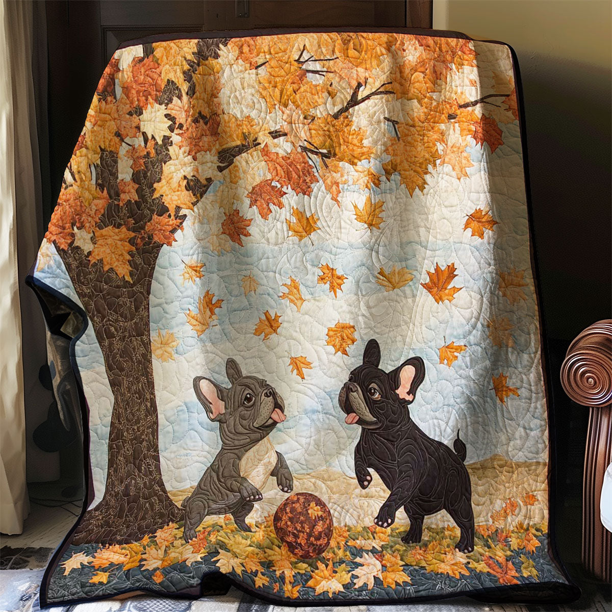 Maple French Bulldogs WP0108021CL Quilt