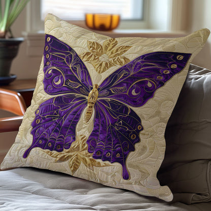 Royal Purple Butterfly WP3007006CL Quilt Pillow Case