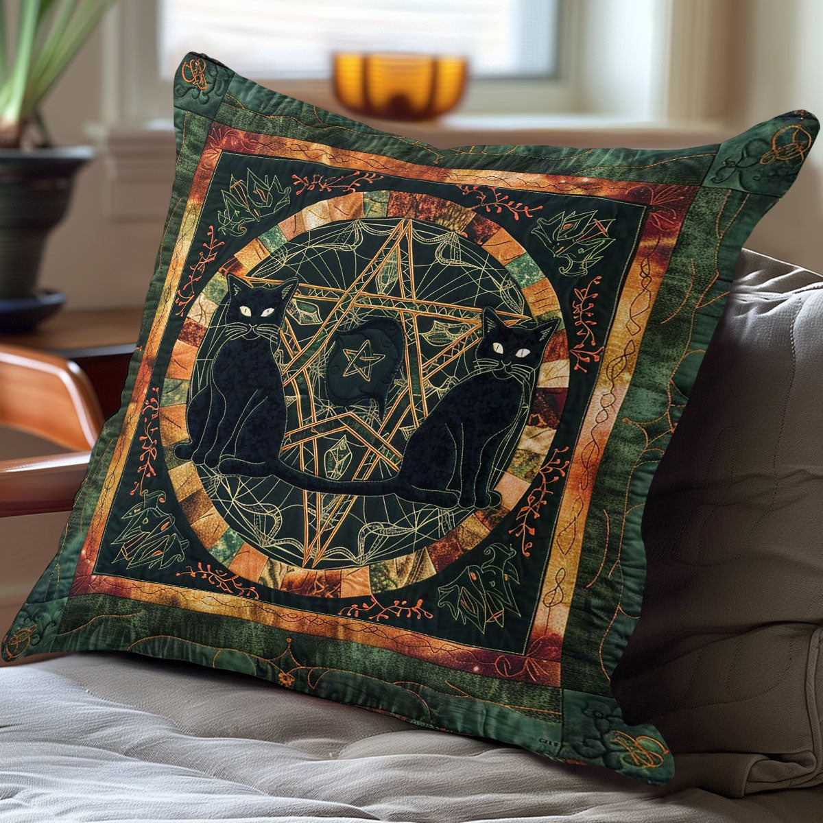 Tree Of Life Pentacle WP3007001CL Quilt Pillow Case