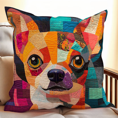 Chihuahua Portrait Patchwork WP0108035CL Quilt Pillow Case