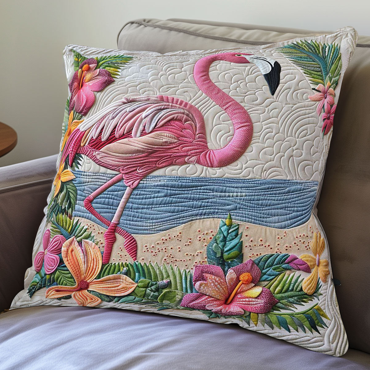 Flamingo Hawaii Beach WP3007010CL Quilt Pillow Case