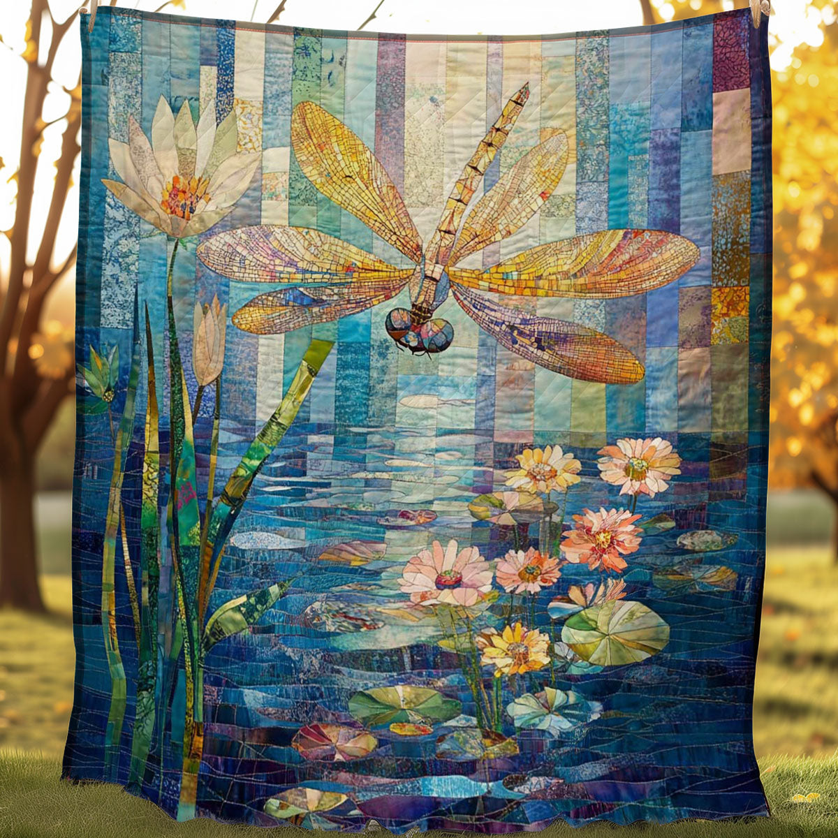 Flower Lake Dragonflies WP0108002CL Quilt