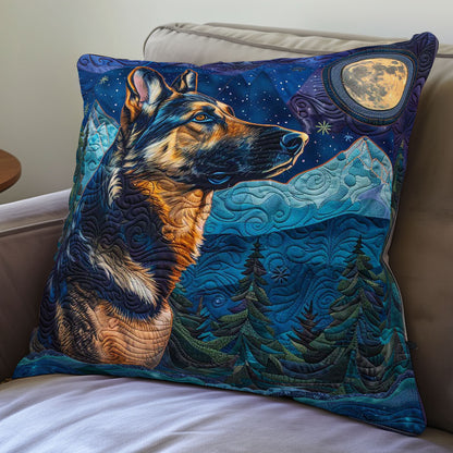 German Shepherd Moon WP3007002CL Quilt Pillow Case