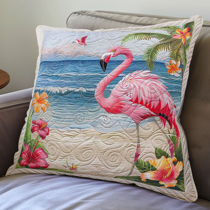 Hawaii Beach Flamingos WP3007011CL Quilt Pillow Case