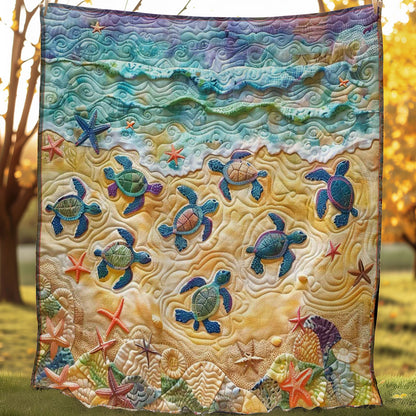 Little Sea Turtle Coastline WP0108019CL Quilt