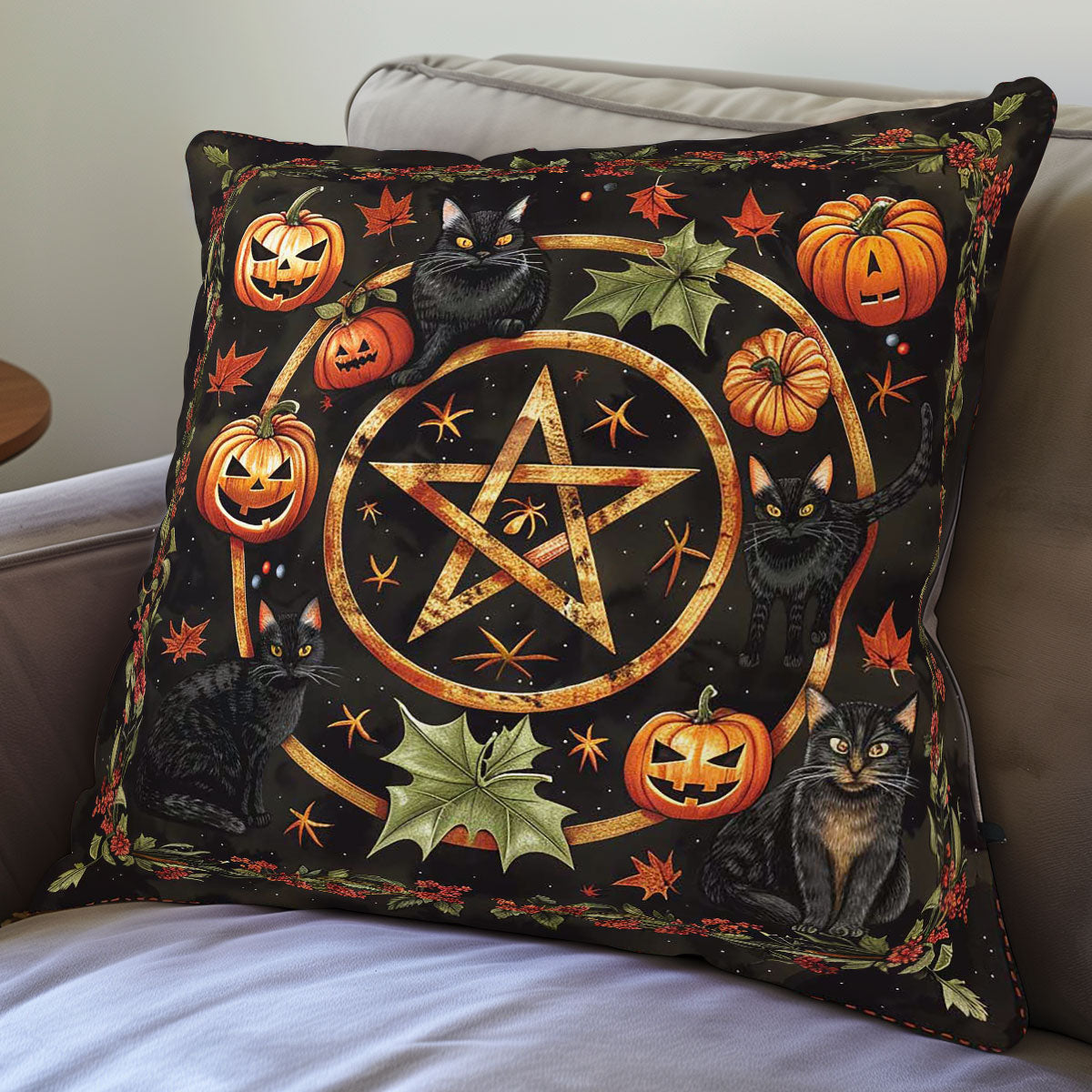 Pentacle Halloween Wicca WP3007017CL Quilt Pillow Case