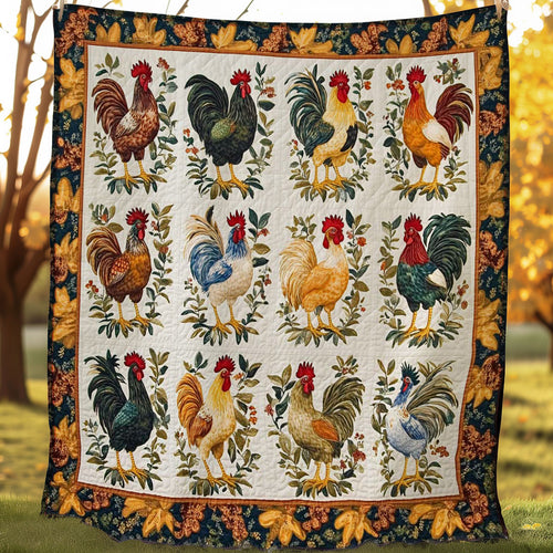 Rooster Chicken Collection WP0108009CL Quilt