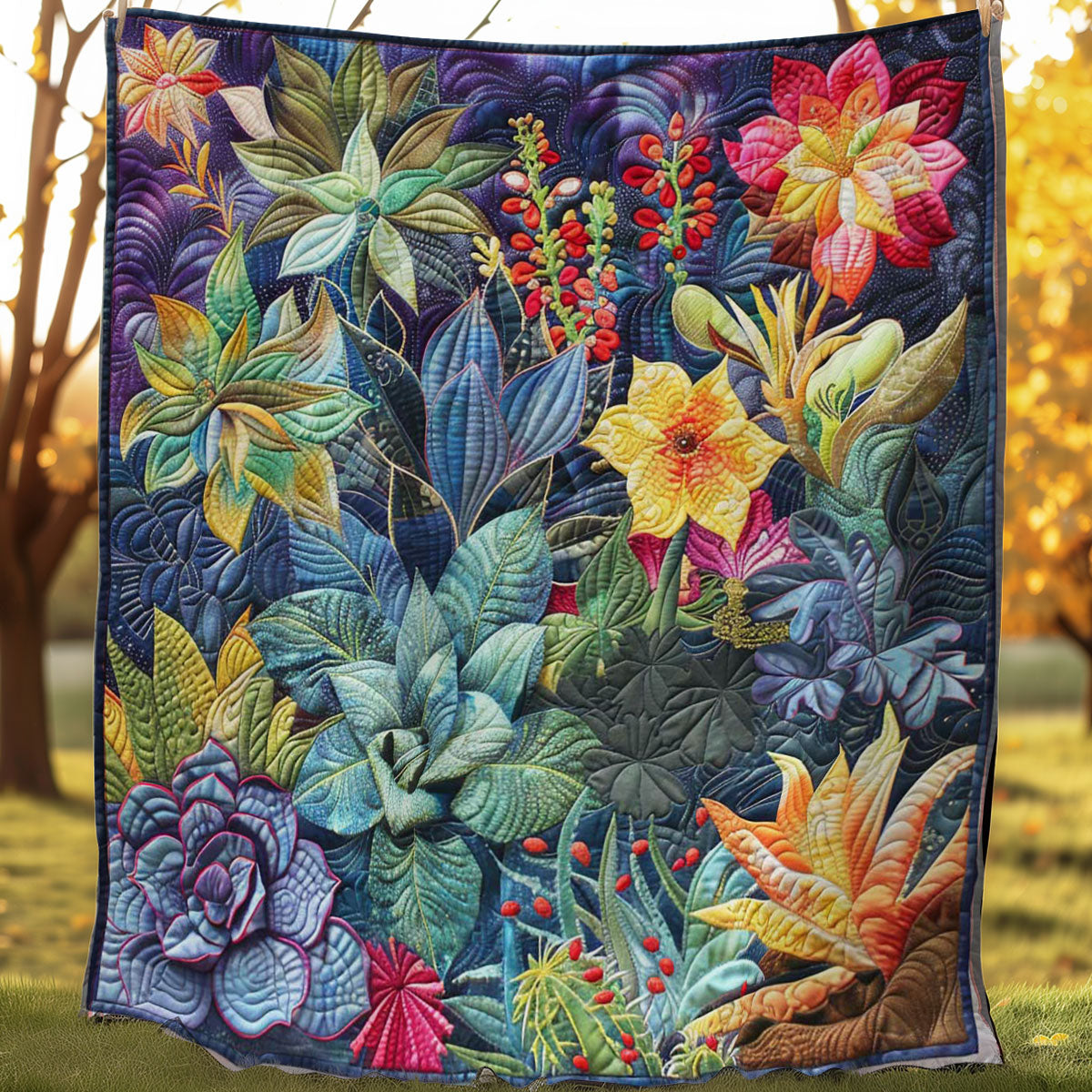 Succulent Flower Garden WP0108005CL Quilt