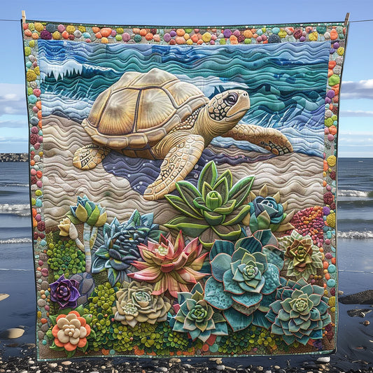 Succulent Sea Turtle WP2008054CL Quilt