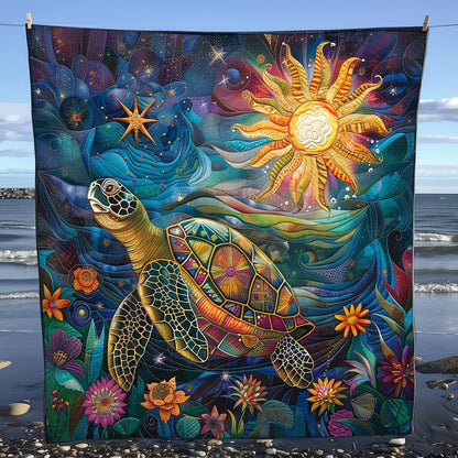 Turtle Flower Sun WP2108044CL Quilt