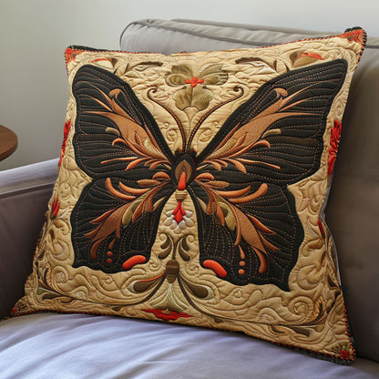Vintage Butterfly Red Flower WP3007007CL Quilt Pillow Case