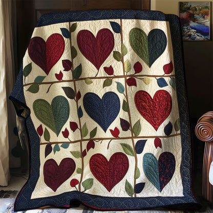 Armish Heart Leaves WP0108014CL Quilt
