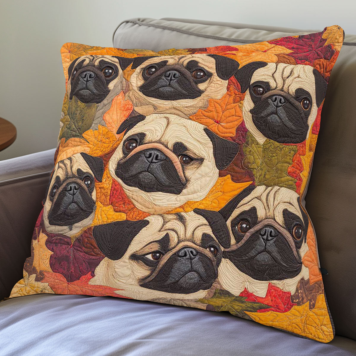 Collection Sad Pug WP0108027CL Quilt Pillow Case