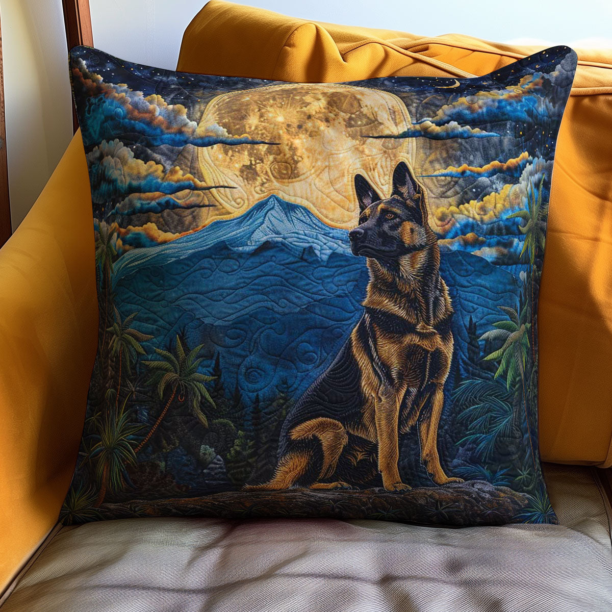 German Shepherd Guardian WP3007003CL Quilt Pillow Case