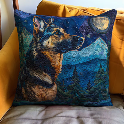 German Shepherd Moon WP3007002CL Quilt Pillow Case