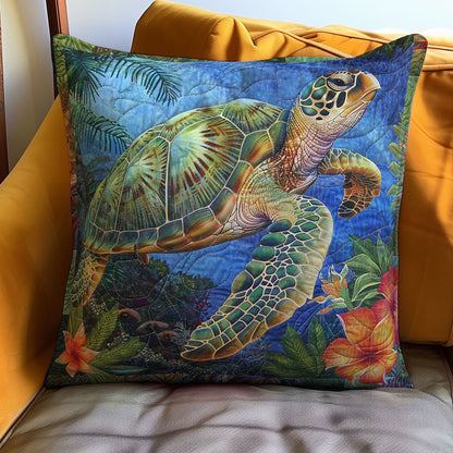 Hawaiian Turtle WP3007014CL Quilt Pillow Case