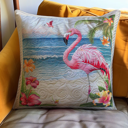 Hawaii Beach Flamingos WP3007011CL Quilt Pillow Case