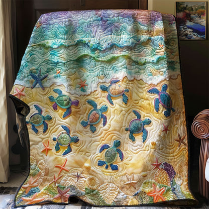 Little Sea Turtle Coastline WP0108019CL Quilt