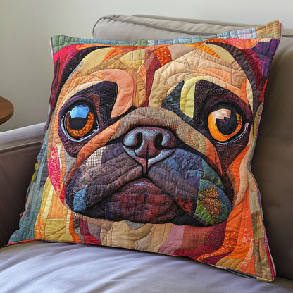 Pug Portrait WP0108028CL Quilt Pillow Case