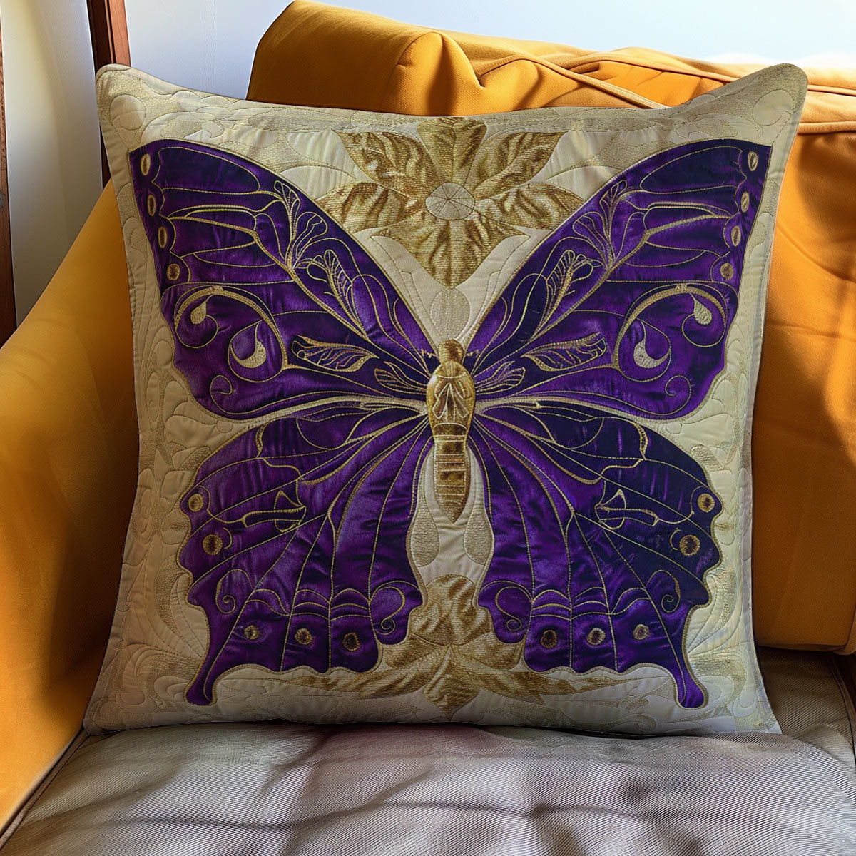 Royal Purple Butterfly WP3007006CL Quilt Pillow Case