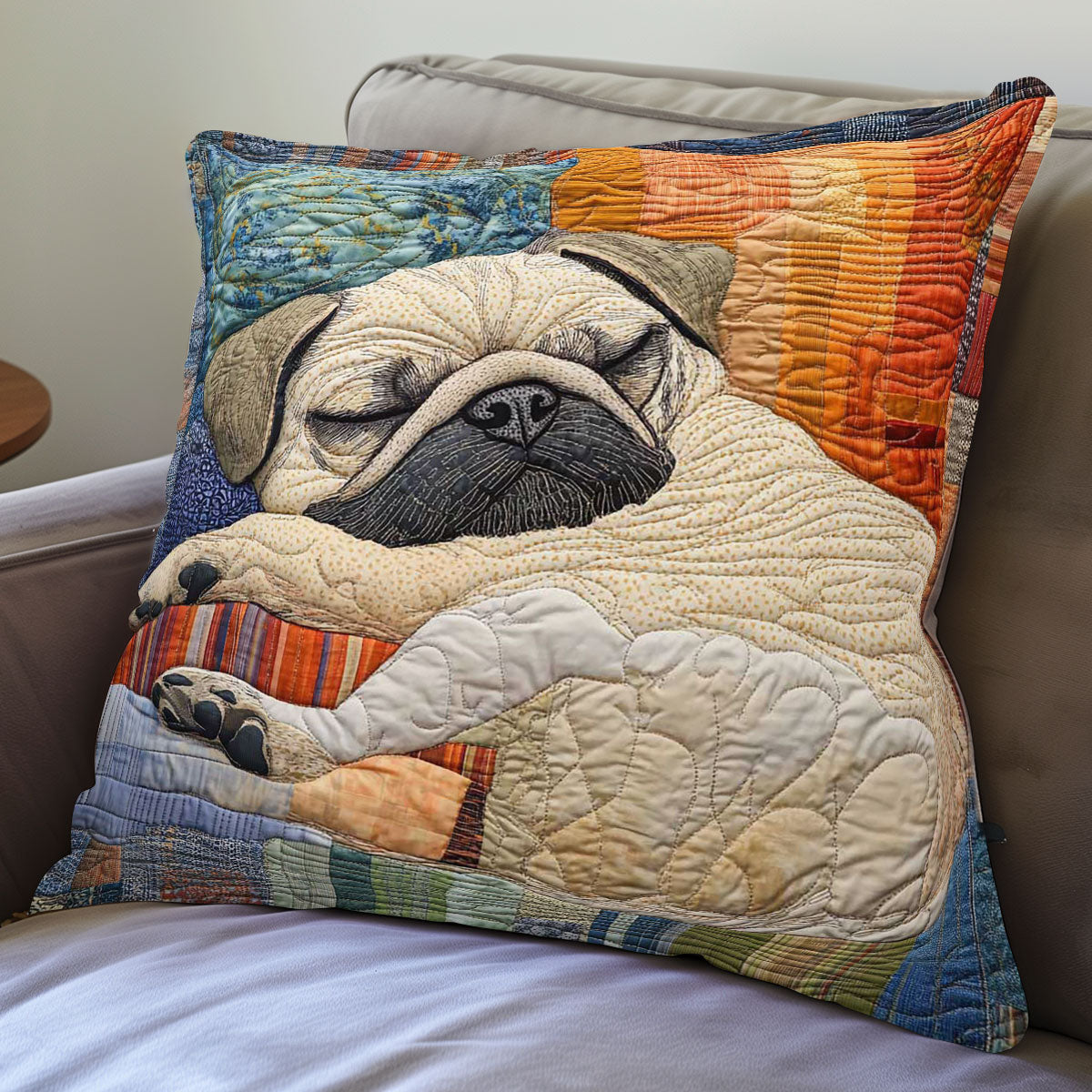 Sleeping Pugzzz WP0108029CL Quilt Pillow Case