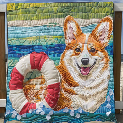 Summer Corgi WP2108039CL Quilt