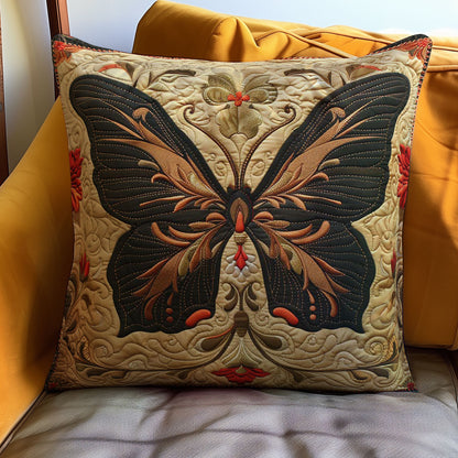 Vintage Butterfly Red Flower WP3007007CL Quilt Pillow Case