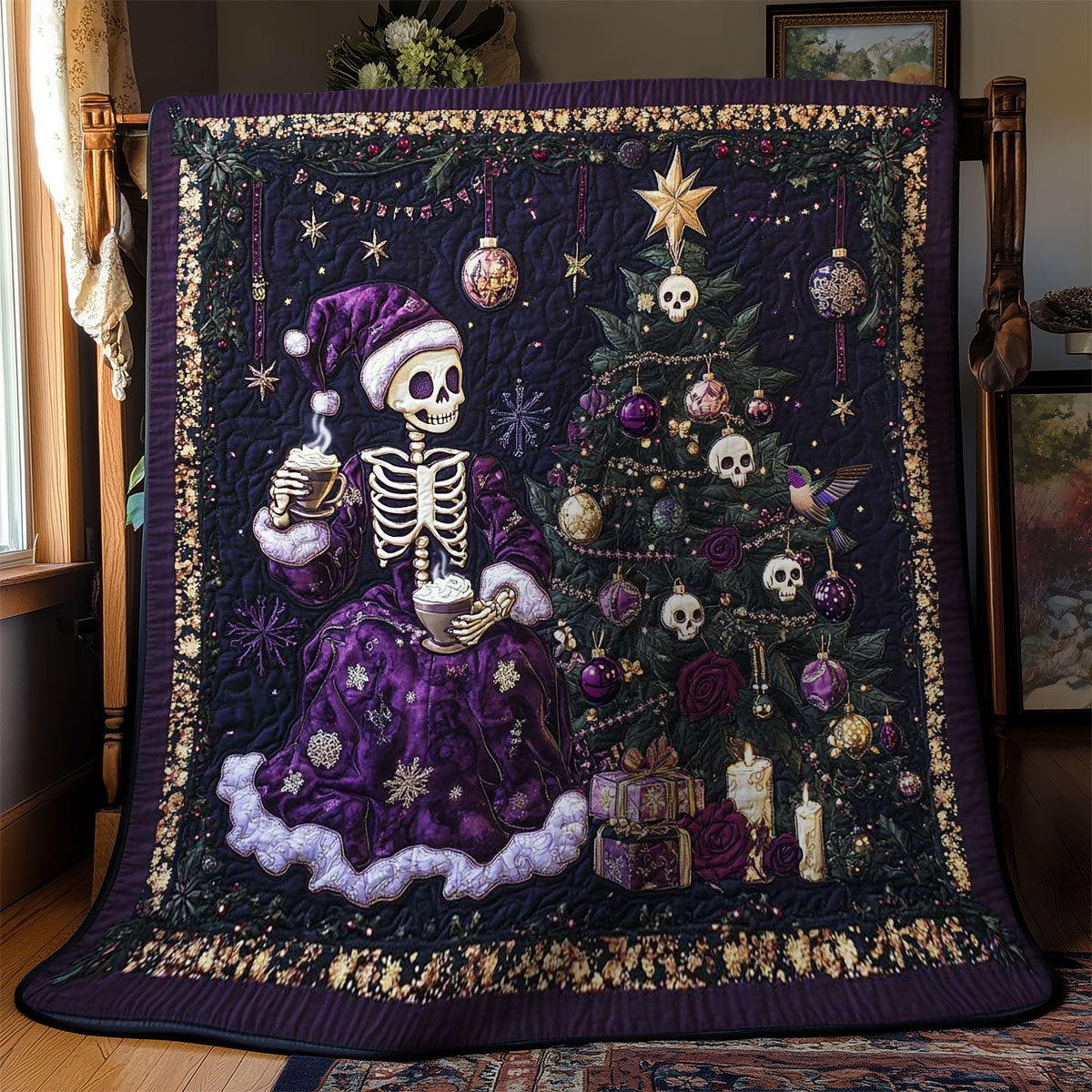 Skeleton Christmas WN1311042CL Quilt