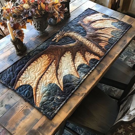 Large Wing Dragon CP2904035CL Quilted Table Runner