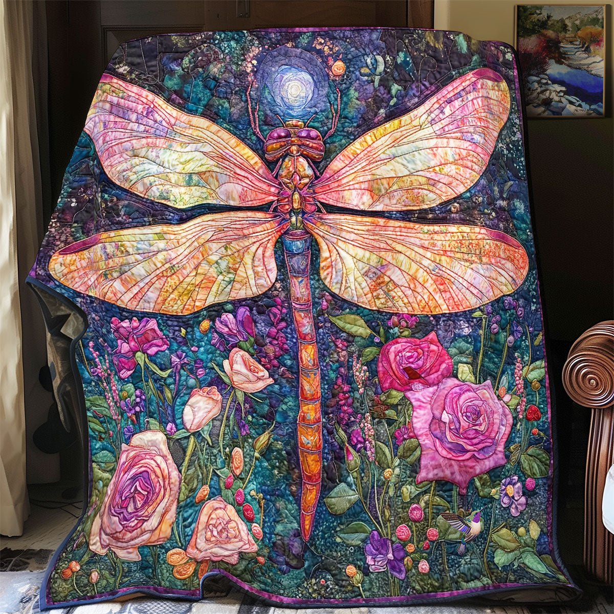 Galaxy Dragonfly WY1911085CL Quilt