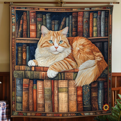 Bookshelves Cat WY1811048CL Quilt