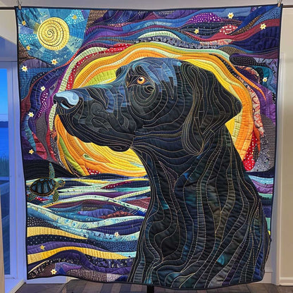 Night Sky Labrador Portrait WP2510017CL Quilt