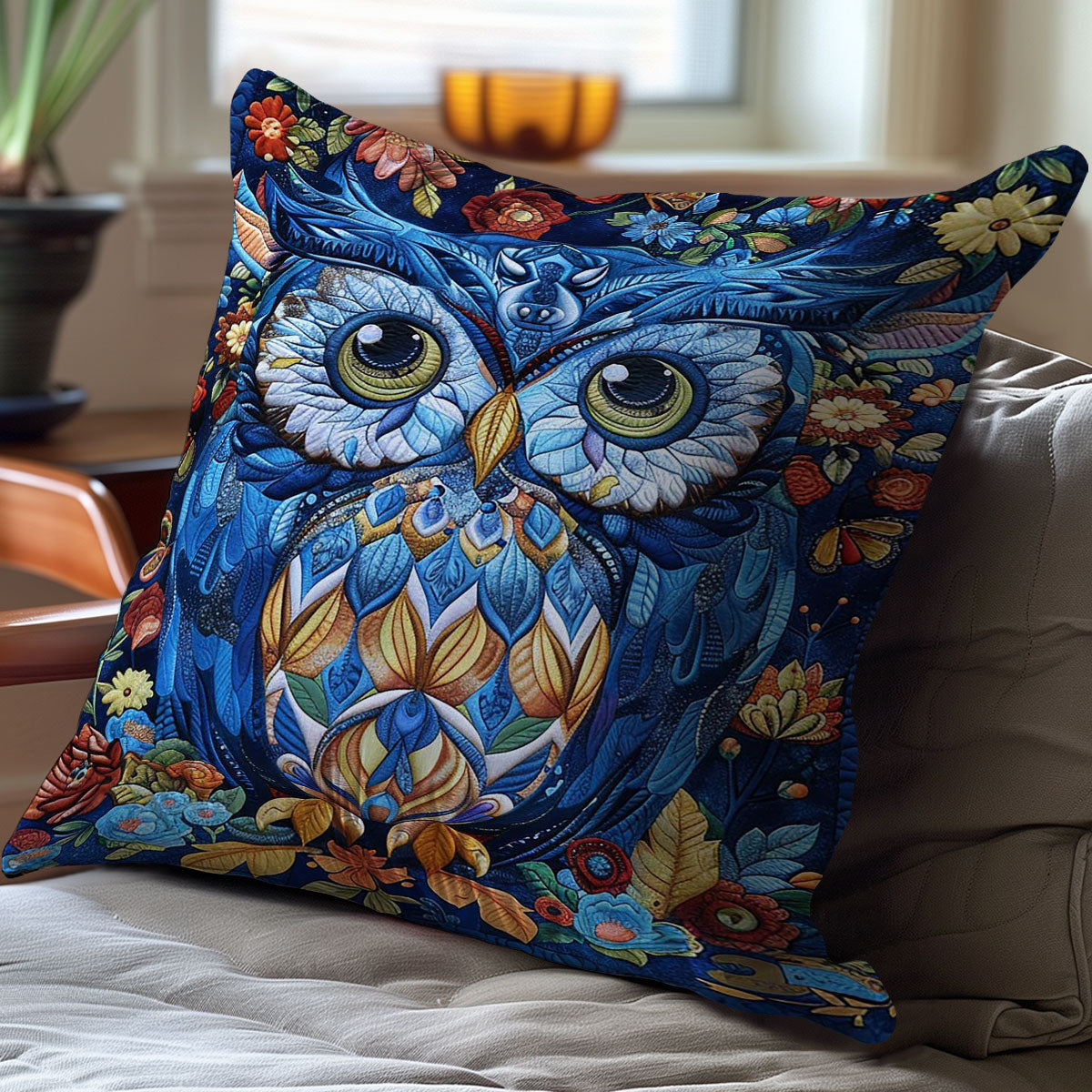 Enchanting Owl WJ1209039CL Quilt Pillow Case