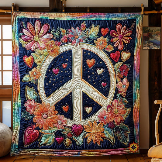 Peace Sign WY1912048CL Quilt
