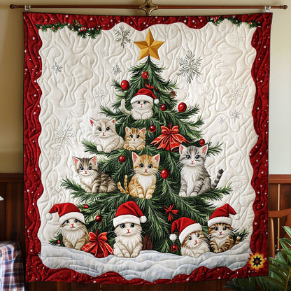 Cat Christmas Tree WY0612031CL Quilt