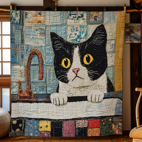 Bathroom Cat WY2810029CL  Quilt