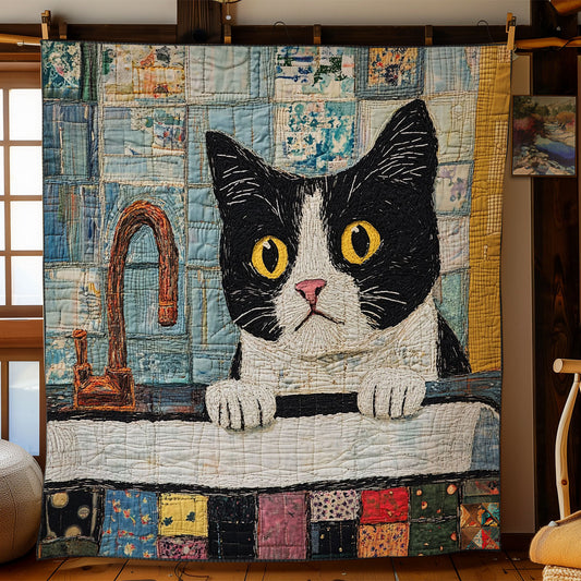 Bathroom Cat WY2810029CL  Quilt