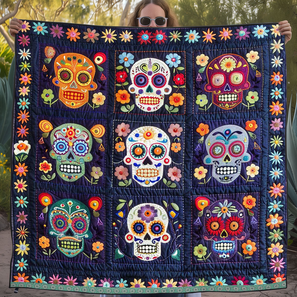 Calavera Sugar Skulls WJ2009005CL Quilt