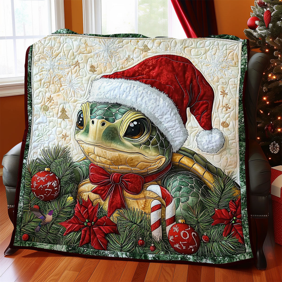 Christmas Turtle WY2511001CL Quilt