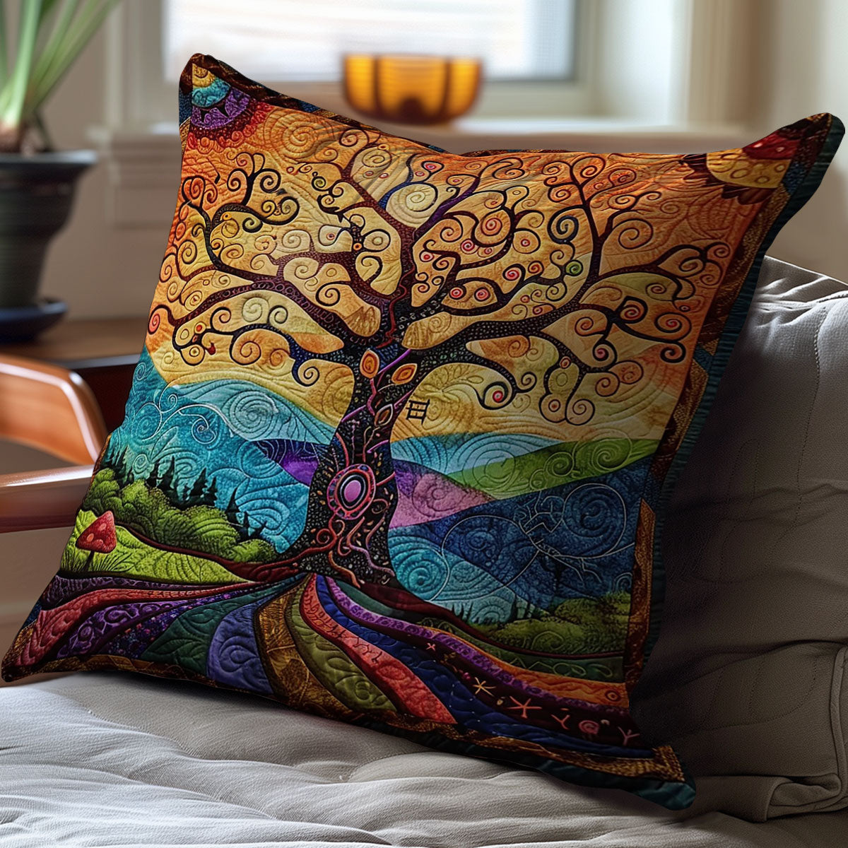 Tree Of Life WJ2210035CL Quilt Pillow Case