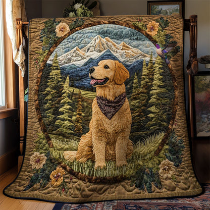 Golden Retriever Cozy Woods WN2810007CL Quilt