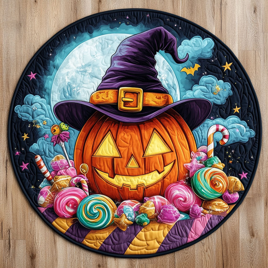 Mystic Sweet Pumpkin CW2607044CL Quilted Round Mat