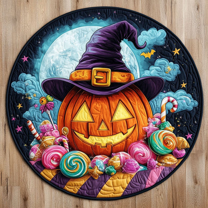 Mystic Sweet Pumpkin CW2607044CL Quilted Round Mat