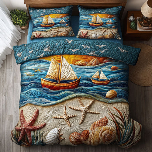 Beautiful Beach Scenery WY1302062CL Duvet Cover Set